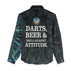Personalized New Zealand Darts Beer Women Casual Shirt Paua Shell Aotearoa Maori Tattoo - Aussie Hoodie