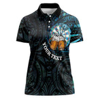 Personalized New Zealand Darts Beer Women Polo Shirt Paua Shell Aotearoa Maori Tattoo - Aussie Hoodie