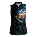 Personalized New Zealand Darts Beer Women Sleeveless Polo Shirt Paua Shell Aotearoa Maori Tattoo - Aussie Hoodie