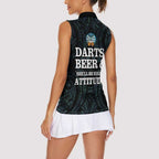 Personalized New Zealand Darts Beer Women Sleeveless Polo Shirt Paua Shell Aotearoa Maori Tattoo - Aussie Hoodie