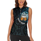 Personalized New Zealand Darts Beer Women Sleeveless Polo Shirt Paua Shell Aotearoa Maori Tattoo - Aussie Hoodie