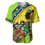 Raiders Rugby ANZAC Day Baseball Jersey Green Machine Mascot Rosemary Starry Night