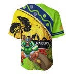 Raiders Rugby ANZAC Day Baseball Jersey Green Machine Mascot Rosemary Starry Night