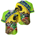 Raiders Rugby ANZAC Day Baseball Jersey Green Machine Mascot Rosemary Starry Night