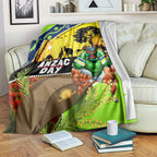 Raiders Rugby ANZAC Day Blanket Green Machine Mascot Rosemary Starry Night