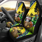 Raiders Rugby ANZAC Day Car Seat Cover Green Machine Mascot Rosemary Starry Night