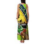 Raiders Rugby ANZAC Day Family Matching Tank Maxi Dress and Hawaiian Shirt Green Machine Mascot Rosemary Starry Night