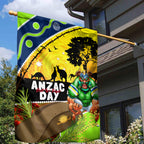 Raiders Rugby ANZAC Day Garden Flag Green Machine Mascot Rosemary Starry Night