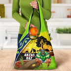 Raiders Rugby ANZAC Day Grocery Bag Green Machine Mascot Rosemary Starry Night