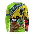 Raiders Rugby ANZAC Day Long Sleeve Shirt Green Machine Mascot Rosemary Starry Night