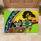Raiders Rugby ANZAC Day Rubber Doormat Green Machine Mascot Rosemary Starry Night