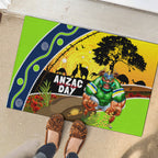 Raiders Rugby ANZAC Day Rubber Doormat Green Machine Mascot Rosemary Starry Night