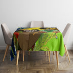 Raiders Rugby ANZAC Day Tablecloth Green Machine Mascot Rosemary Starry Night