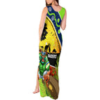 Raiders Rugby ANZAC Day Tank Maxi Dress Green Machine Mascot Rosemary Starry Night