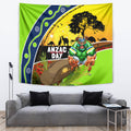 Raiders Rugby ANZAC Day Tapestry Green Machine Mascot Rosemary Starry Night