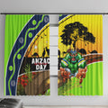 Raiders Rugby ANZAC Day Window Curtain Green Machine Mascot Rosemary Starry Night