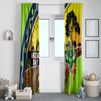 Raiders Rugby ANZAC Day Window Curtain Green Machine Mascot Rosemary Starry Night