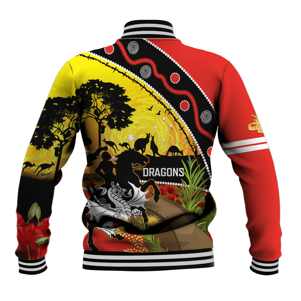 Dragons Rugby ANZAC Day Baseball Jacket Saints Rosemary Starry Night