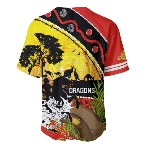 Dragons Rugby ANZAC Day Baseball Jersey Saints Rosemary Starry Night