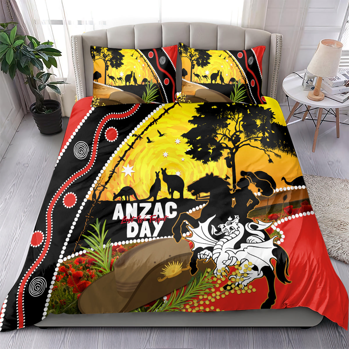 Dragons Rugby ANZAC Day Bedding Set Saints Rosemary Starry Night