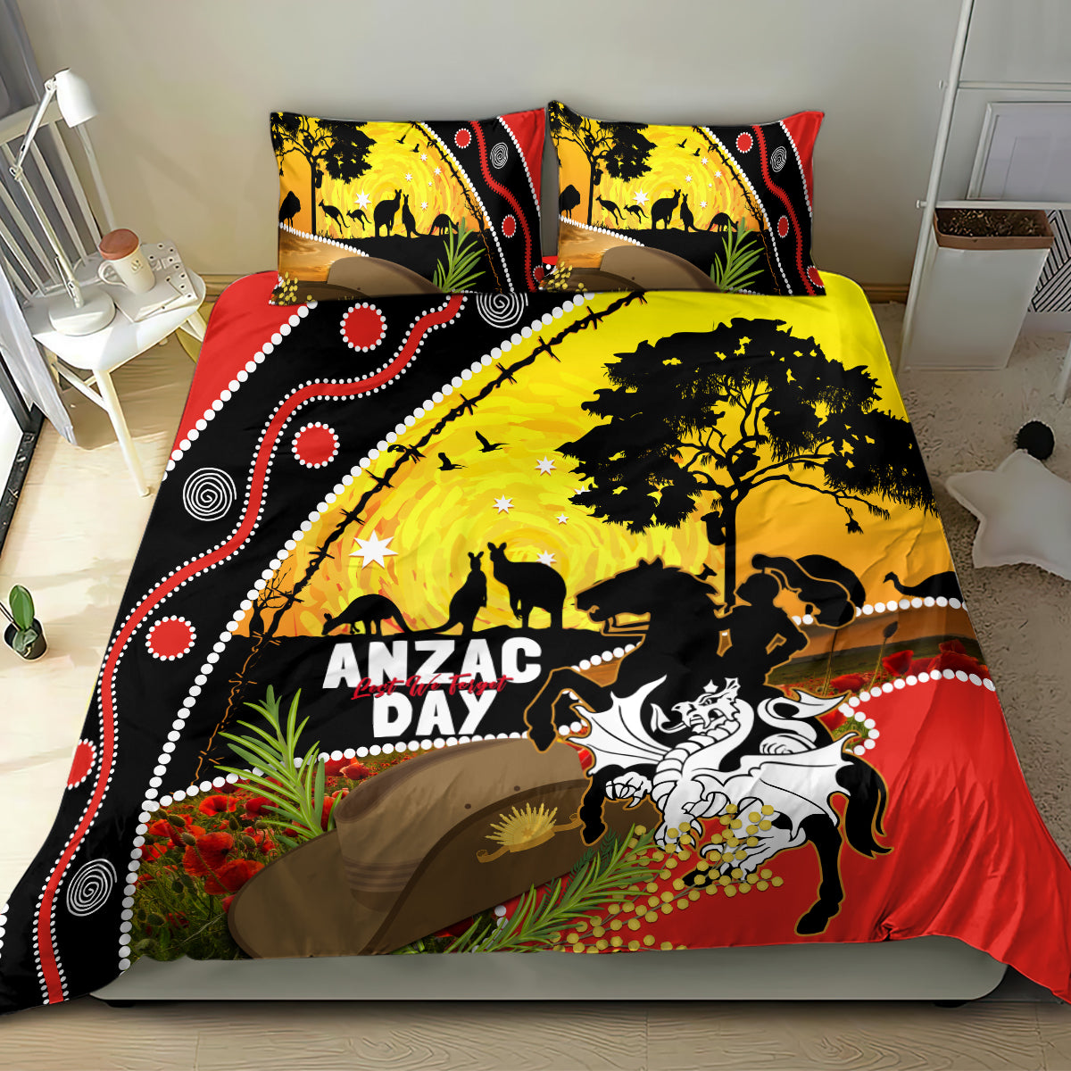 Dragons Rugby ANZAC Day Bedding Set Saints Rosemary Starry Night
