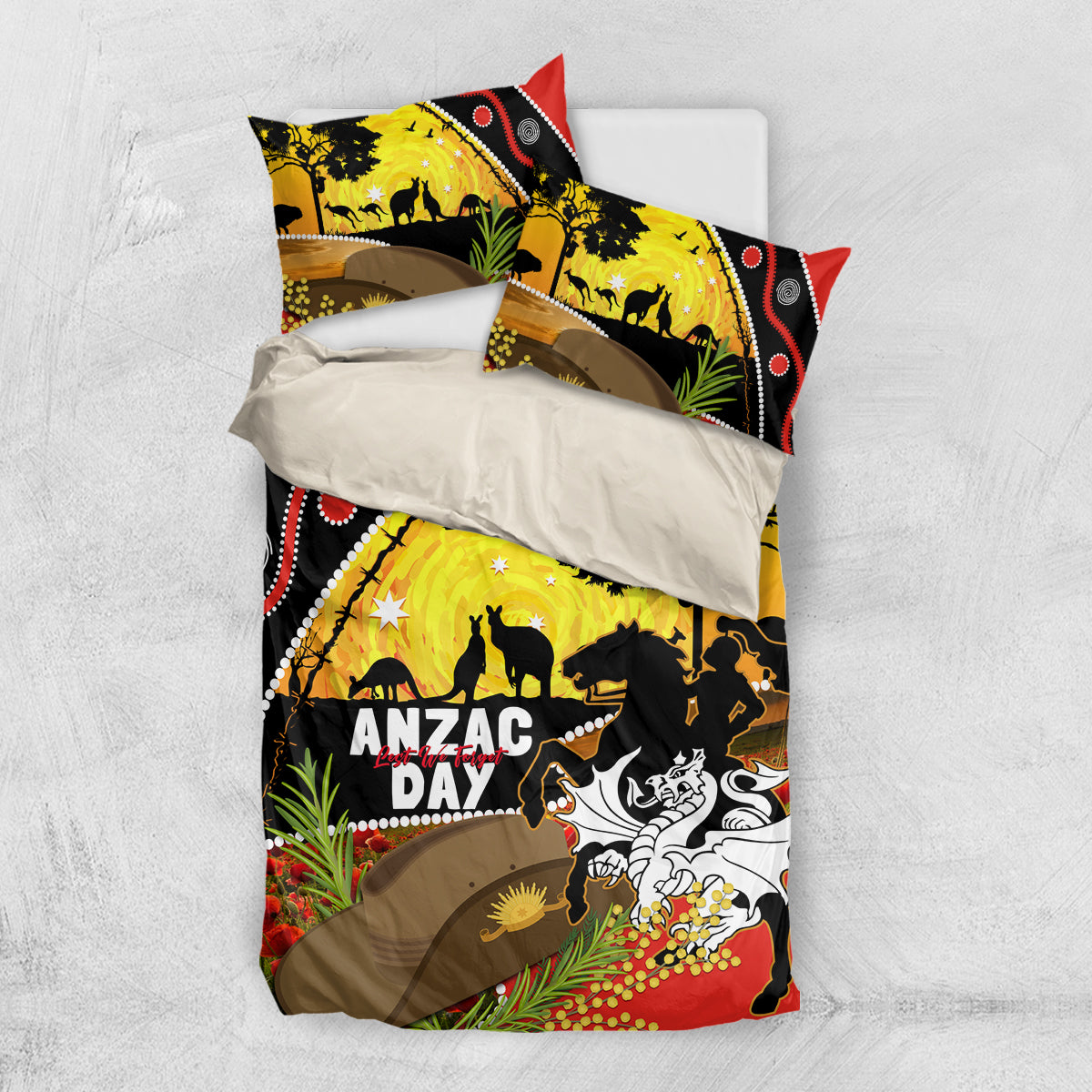 Dragons Rugby ANZAC Day Bedding Set Saints Rosemary Starry Night