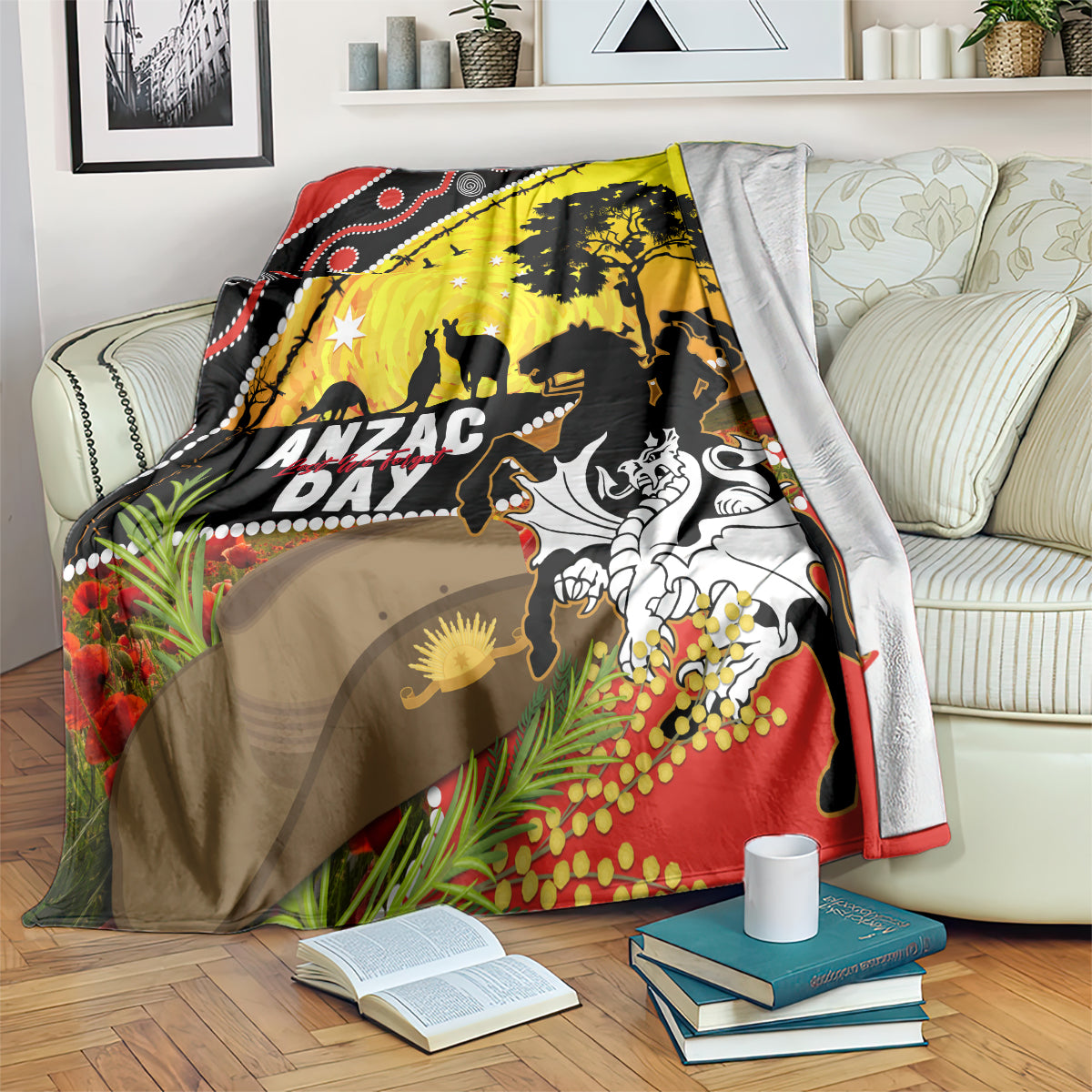 Dragons Rugby ANZAC Day Blanket Saints Rosemary Starry Night