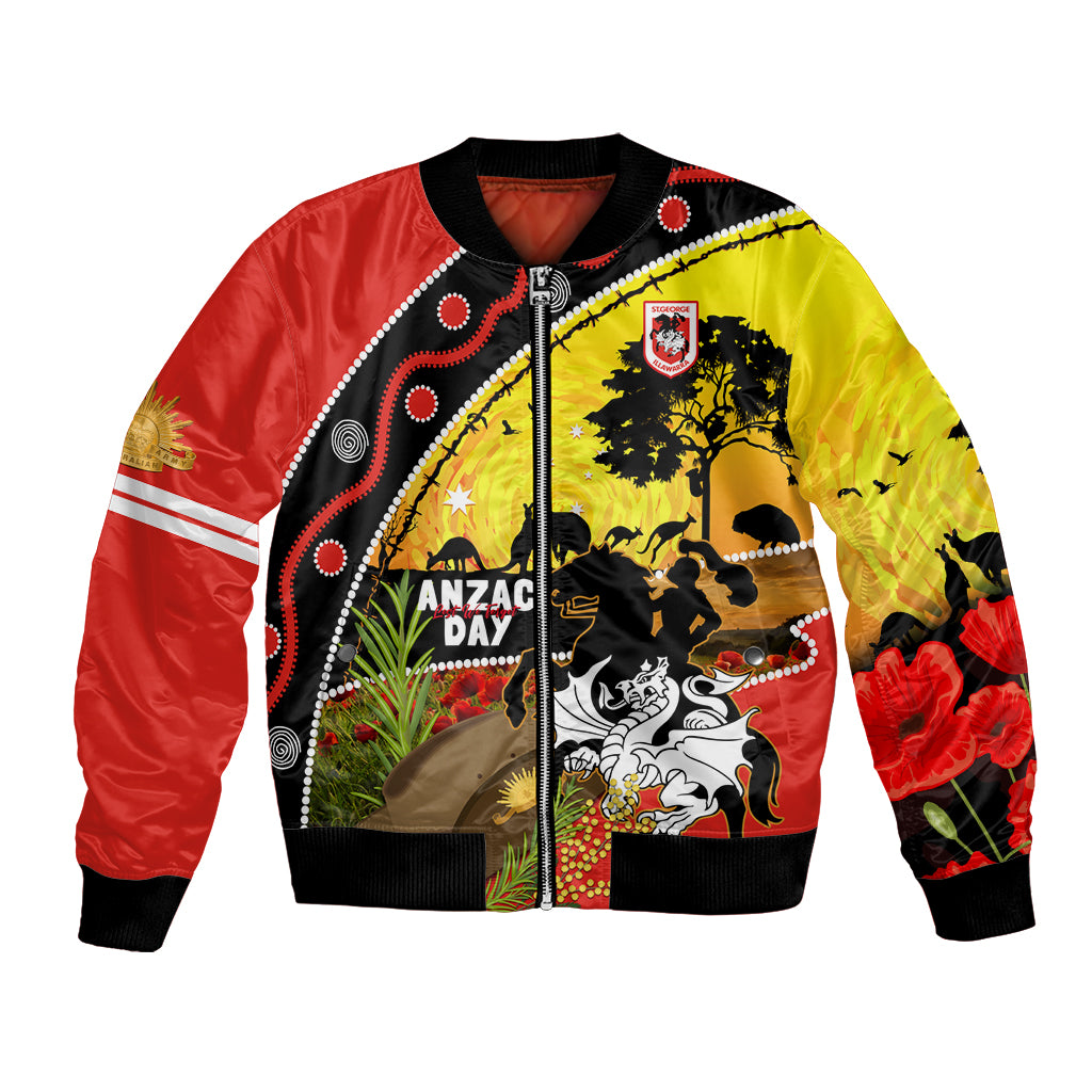Dragons Rugby ANZAC Day Bomber Jacket Saints Rosemary Starry Night