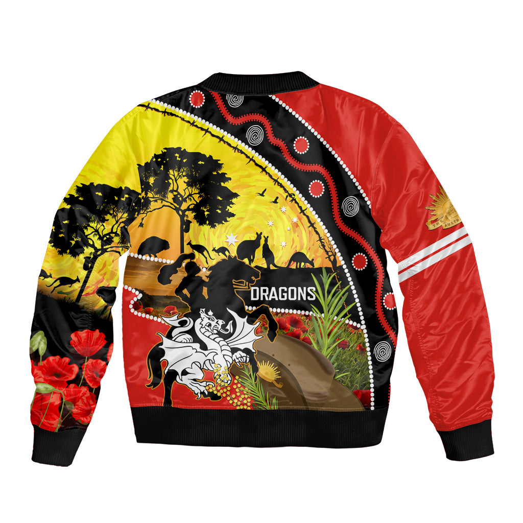 Dragons Rugby ANZAC Day Bomber Jacket Saints Rosemary Starry Night