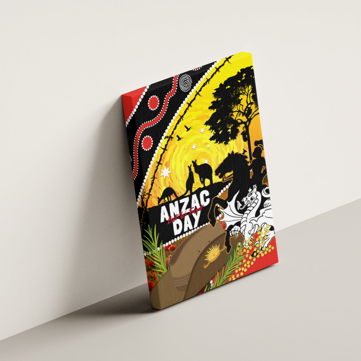 Dragons Rugby ANZAC Day Canvas Wall Art Saints Rosemary Starry Night