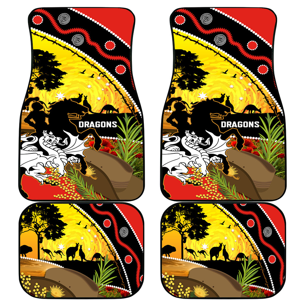 Dragons Rugby ANZAC Day Car Mats Saints Rosemary Starry Night