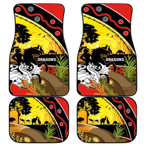 Dragons Rugby ANZAC Day Car Mats Saints Rosemary Starry Night