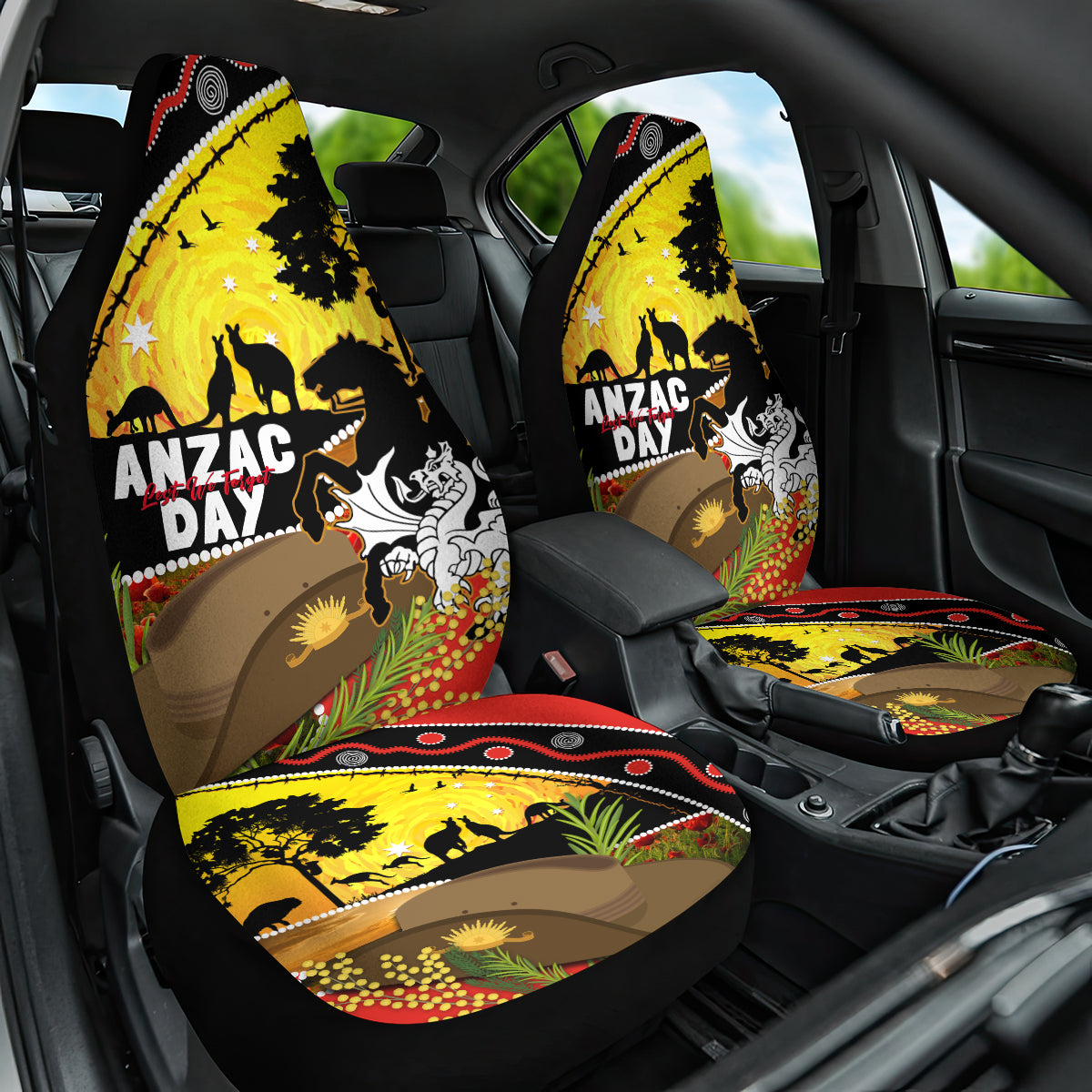 Dragons Rugby ANZAC Day Car Seat Cover Saints Rosemary Starry Night