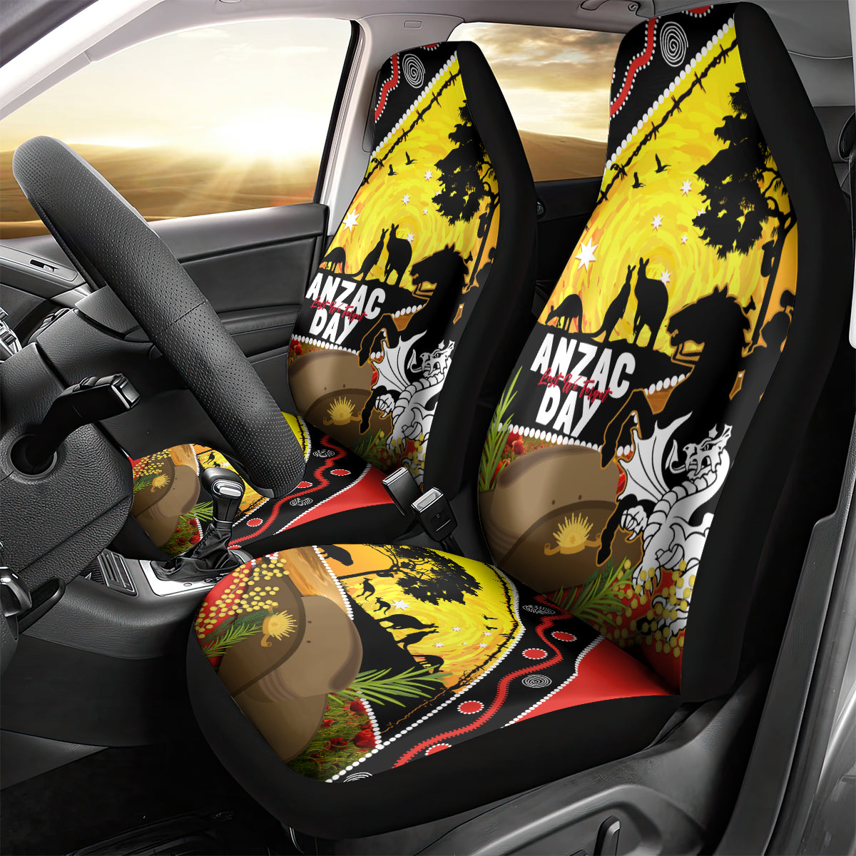 Dragons Rugby ANZAC Day Car Seat Cover Saints Rosemary Starry Night