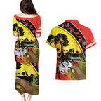 Dragons Rugby ANZAC Day Couples Matching Puletasi and Hawaiian Shirt Saints Rosemary Starry Night