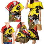 Dragons Rugby ANZAC Day Family Matching Mermaid Dress and Hawaiian Shirt Saints Rosemary Starry Night