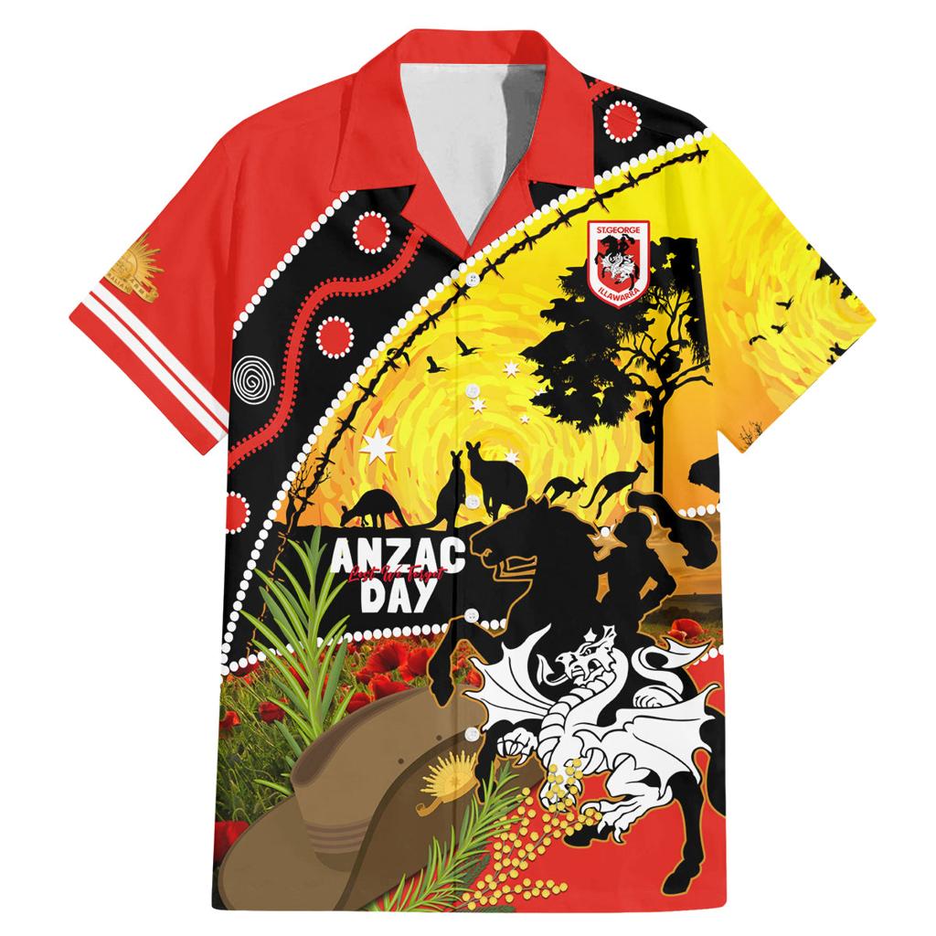 Dragons Rugby ANZAC Day Family Matching Mermaid Dress and Hawaiian Shirt Saints Rosemary Starry Night
