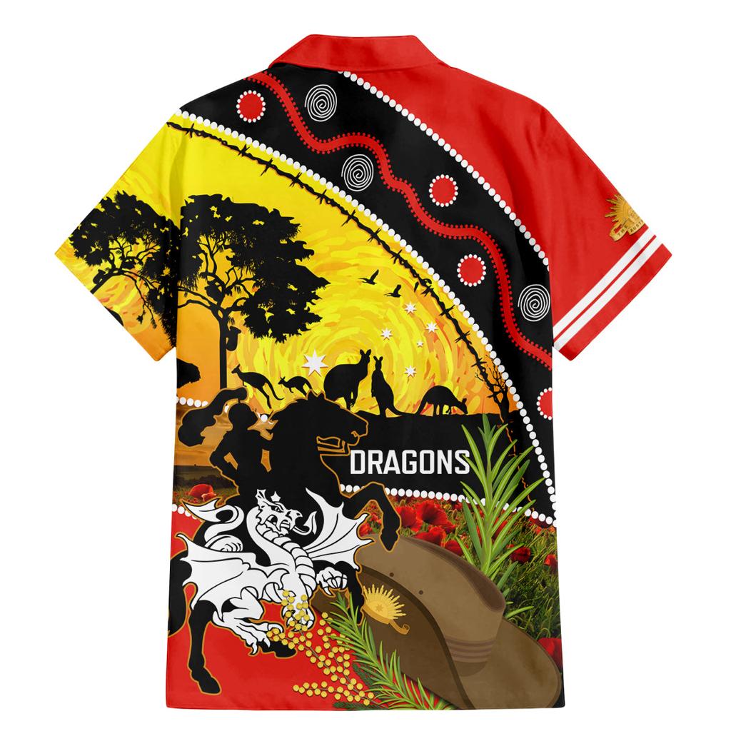 Dragons Rugby ANZAC Day Family Matching Mermaid Dress and Hawaiian Shirt Saints Rosemary Starry Night