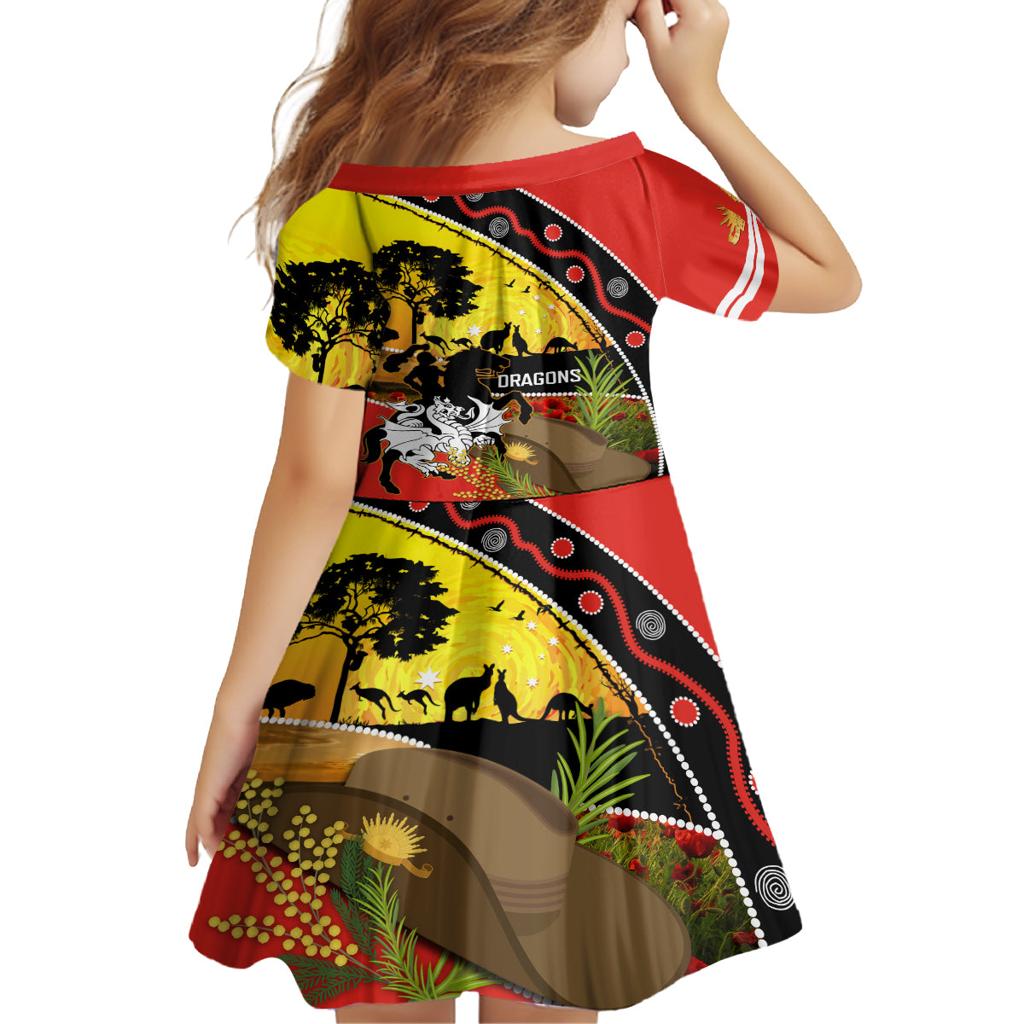 Dragons Rugby ANZAC Day Family Matching Off Shoulder Maxi Dress and Hawaiian Shirt Saints Rosemary Starry Night