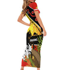 Dragons Rugby ANZAC Day Family Matching Short Sleeve Bodycon Dress and Hawaiian Shirt Saints Rosemary Starry Night