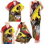 Dragons Rugby ANZAC Day Family Matching Tank Maxi Dress and Hawaiian Shirt Saints Rosemary Starry Night