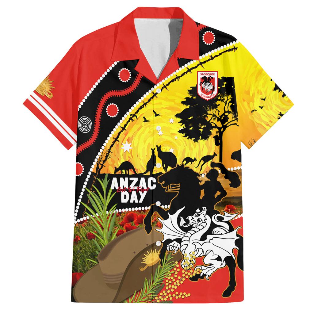 Dragons Rugby ANZAC Day Family Matching Tank Maxi Dress and Hawaiian Shirt Saints Rosemary Starry Night