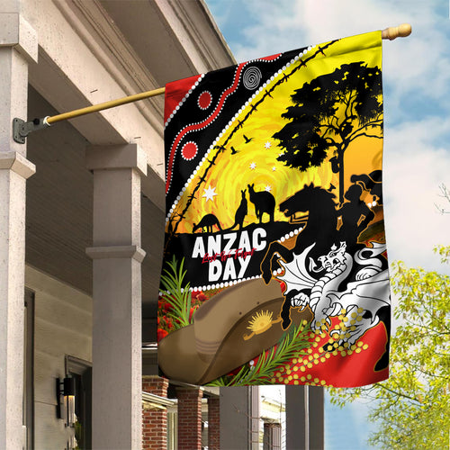 Dragons Rugby ANZAC Day Garden Flag Saints Rosemary Starry Night