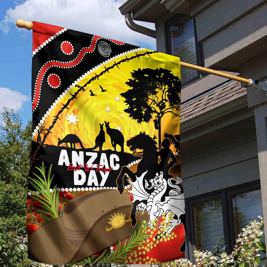 Dragons Rugby ANZAC Day Garden Flag Saints Rosemary Starry Night