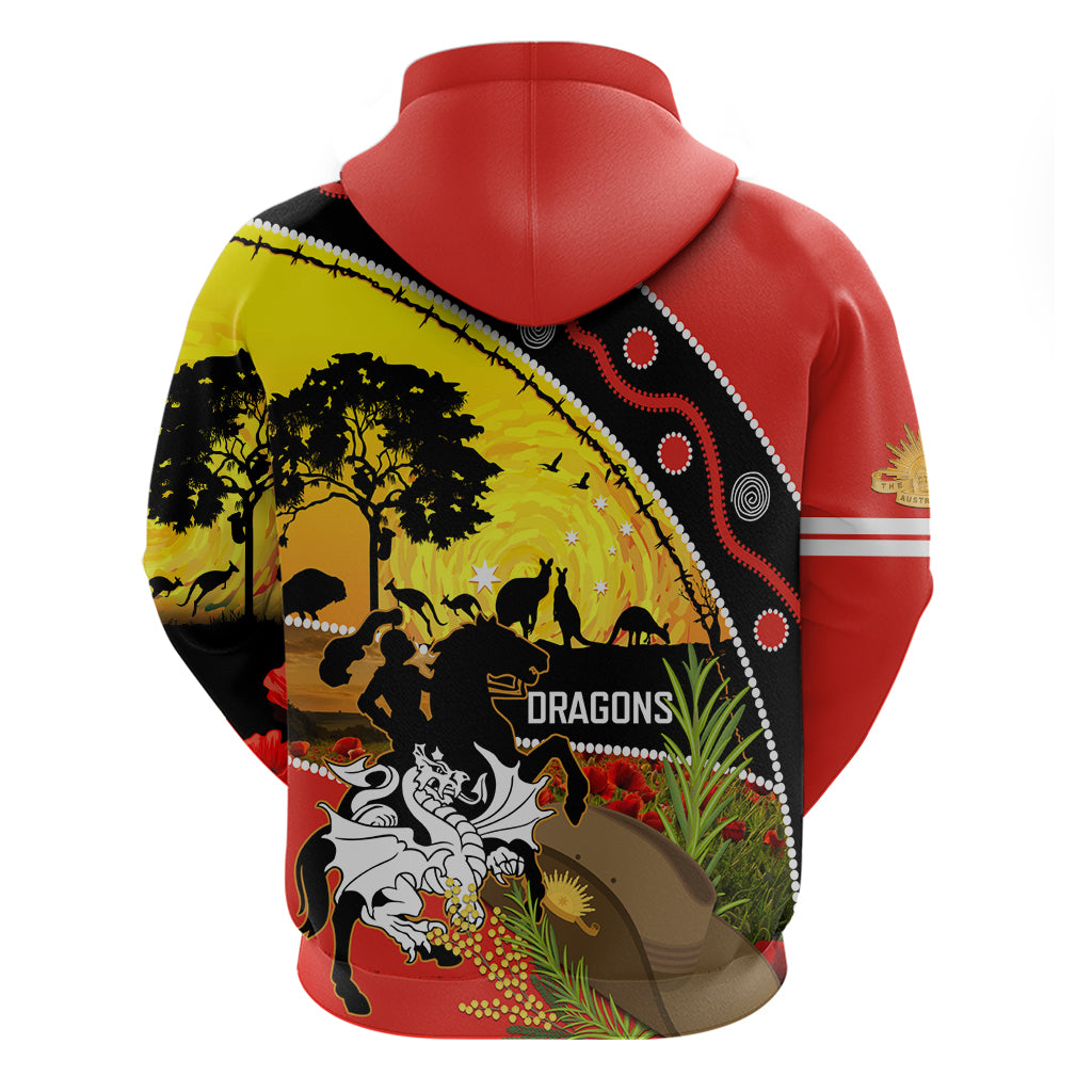 Dragons Rugby ANZAC Day Hoodie Saints Rosemary Starry Night