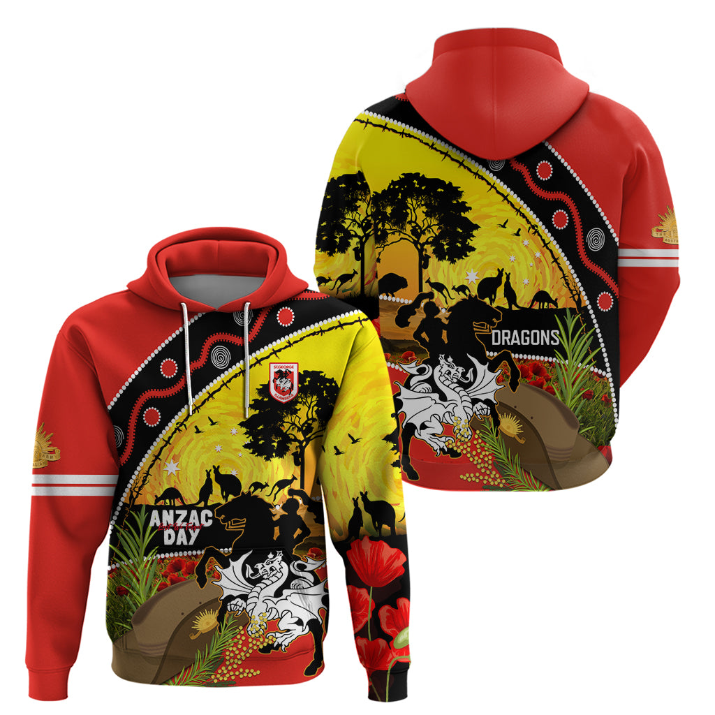 Dragons Rugby ANZAC Day Hoodie Saints Rosemary Starry Night