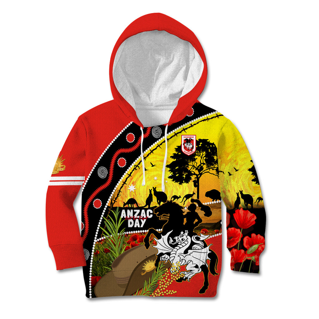 Dragons Rugby ANZAC Day Kid Hoodie Saints Rosemary Starry Night