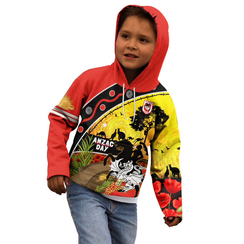 Dragons Rugby ANZAC Day Kid Hoodie Saints Rosemary Starry Night