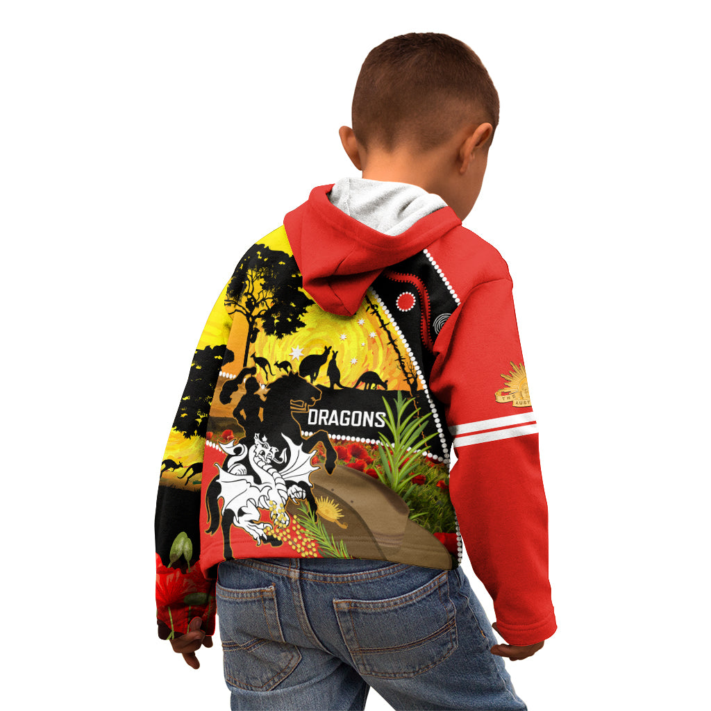 Dragons Rugby ANZAC Day Kid Hoodie Saints Rosemary Starry Night