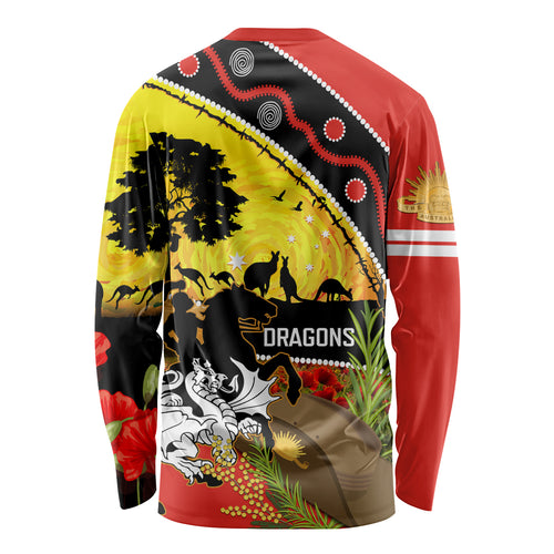 Dragons Rugby ANZAC Day Long Sleeve Shirt Saints Rosemary Starry Night